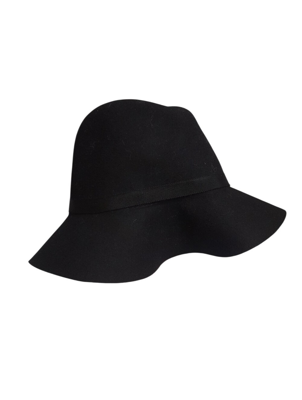 Alxiliary Classic Black Fedora Wide-Brim Women's Wool Hat